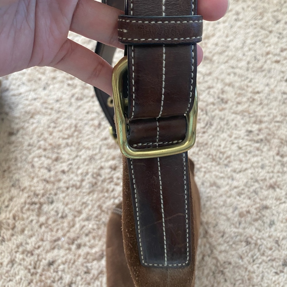Coach Vintage Brown Suede Bucket Shoulder Bag - Picture 8 of 13